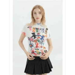 Y2K Graphic Print Women's T-Shirt - Harajuku Korean Fashion O-Neck Tee