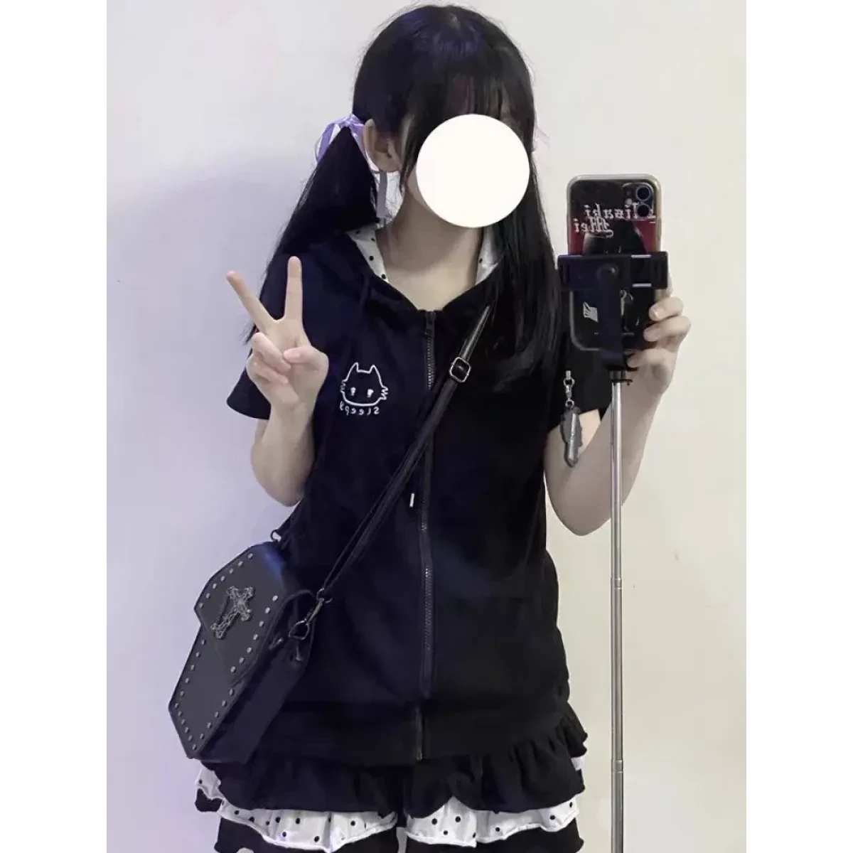 Y2K Kawaii Cat T-Shirt – Sweet Harajuku Patchwork Soft Girl Top - Image 5