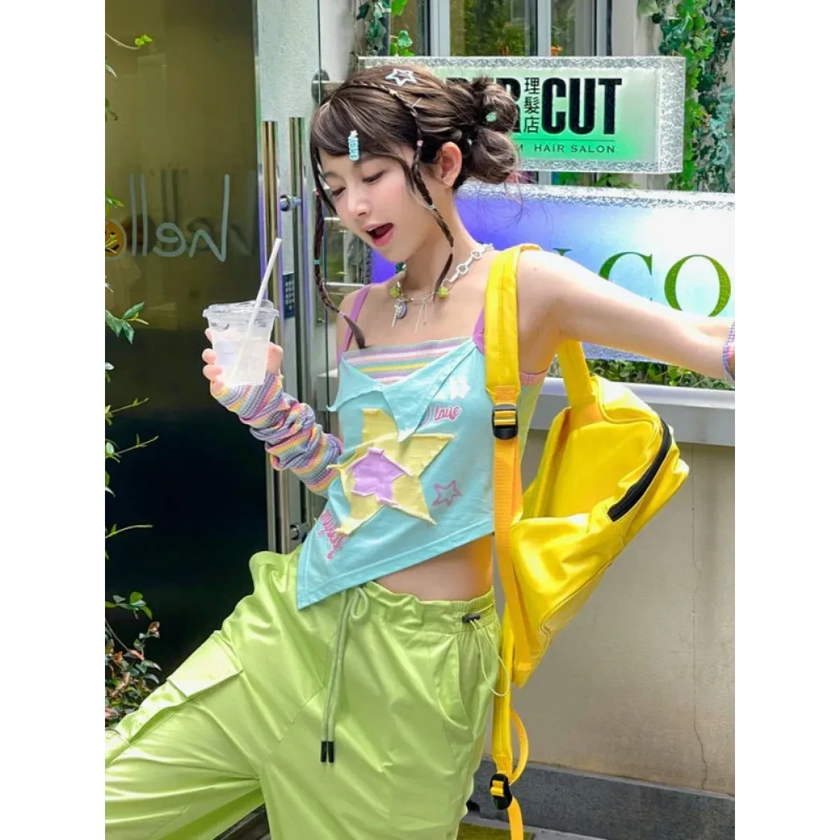 Y2K Patchwork Tees - Harajuku Kawaii Slim Tanks - Image 4