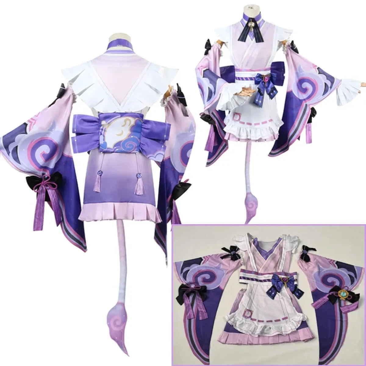 Genshin Yumemizuki Cosplay Kimono – Kawaii Fantasy Dress Set - Image 2