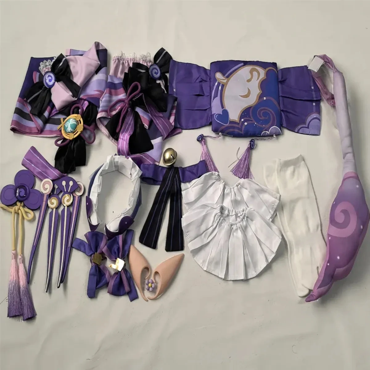 Genshin Yumemizuki Cosplay Kimono – Kawaii Fantasy Dress Set - Image 5